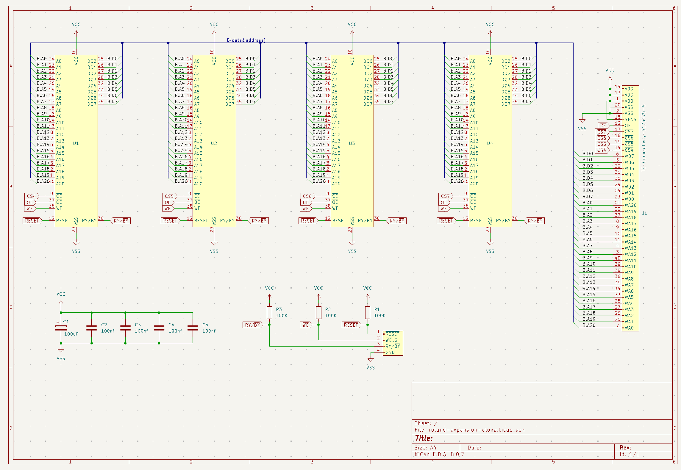 Korg JV-1080 expansion schematic